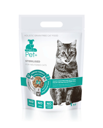 Krmivo pro kastrované kočky thePet+ 3in1 cat STERILISED - 1 kg | AutoMax Group